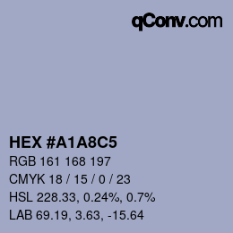 カラーコード: HEX #A1A8C5 | qconv.com