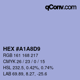 カラーコード: HEX #A1A8D9 | qconv.com