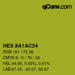 Color code: HEX #A1AC24 | qconv.com