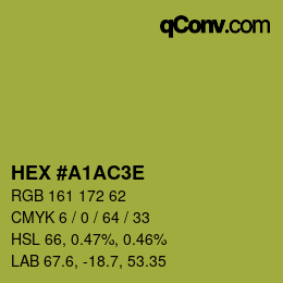 Color code: HEX #A1AC3E | qconv.com