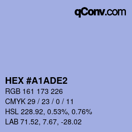 カラーコード: HEX #A1ADE2 | qconv.com