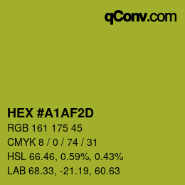 カラーコード: HEX #A1AF2D | qconv.com
