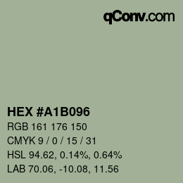 Color code: HEX #A1B096 | qconv.com