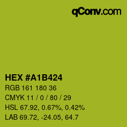 Color code: HEX #A1B424 | qconv.com