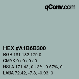 Color code: HEX #A1B6B300 | qconv.com