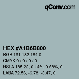 Color code: HEX #A1B6B800 | qconv.com