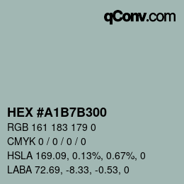 Color code: HEX #A1B7B300 | qconv.com