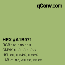 Color code: HEX #A1B971 | qconv.com