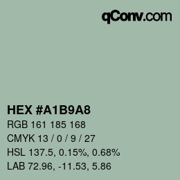 Color code: HEX #A1B9A8 | qconv.com