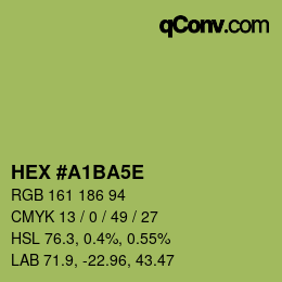 Farbcode: HEX #A1BA5E | qconv.com