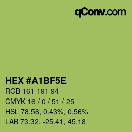 Farbcode: HEX #A1BF5E | qconv.com