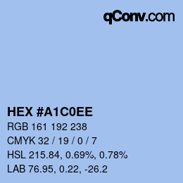 カラーコード: HEX #A1C0EE | qconv.com