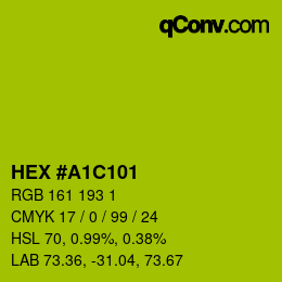 Color code: HEX #A1C101 | qconv.com