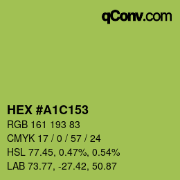 カラーコード: HEX #A1C153 | qconv.com