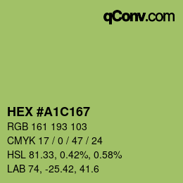 颜色代码: HEX #A1C167 | qconv.com