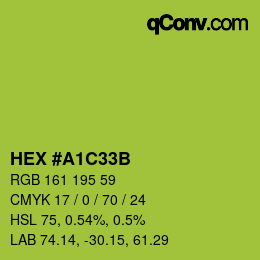 Código de color: HEX #A1C33B | qconv.com