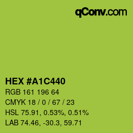 颜色代码: HEX #A1C440 | qconv.com