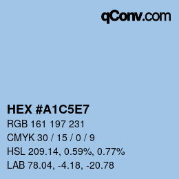 Color code: HEX #A1C5E7 | qconv.com