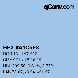 Color code: HEX #A1C5E8 | qconv.com