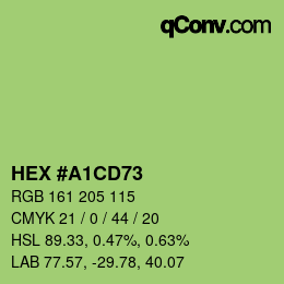 カラーコード: HEX #A1CD73 | qconv.com