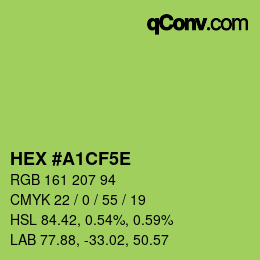 颜色代码: HEX #A1CF5E | qconv.com