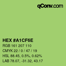 Color code: HEX #A1CF6E | qconv.com