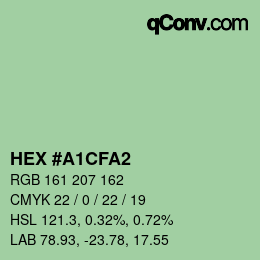 Color code: HEX #A1CFA2 | qconv.com