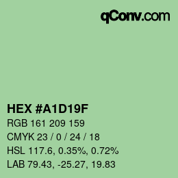 Farbcode: HEX #A1D19F | qconv.com