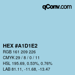 颜色代码: HEX #A1D1E2 | qconv.com