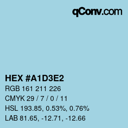Color code: HEX #A1D3E2 | qconv.com