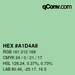 カラーコード: HEX #A1D4A8 | qconv.com