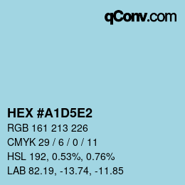 カラーコード: HEX #A1D5E2 | qconv.com