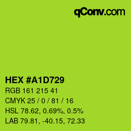 Color code: HEX #A1D729 | qconv.com