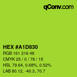 カラーコード: HEX #A1D830 | qconv.com