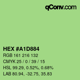 Color code: HEX #A1D884 | qconv.com