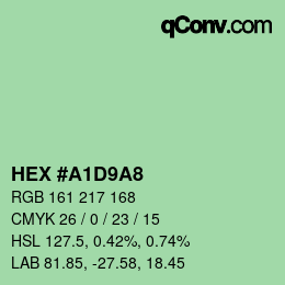 カラーコード: HEX #A1D9A8 | qconv.com