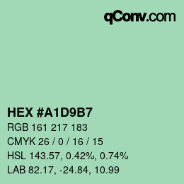 Color code: HEX #A1D9B7 | qconv.com