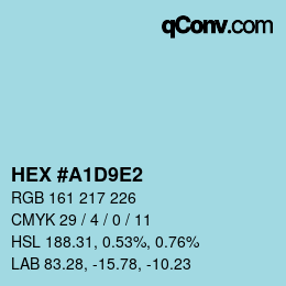 カラーコード: HEX #A1D9E2 | qconv.com