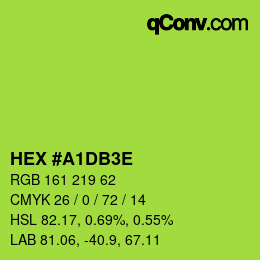 Color code: HEX #A1DB3E | qconv.com