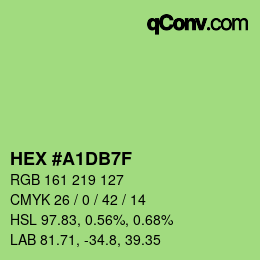 カラーコード: HEX #A1DB7F | qconv.com