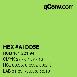 カラーコード: HEX #A1DD5E | qconv.com