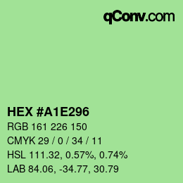 カラーコード: HEX #A1E296 | qconv.com