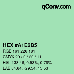 カラーコード: HEX #A1E2B5 | qconv.com