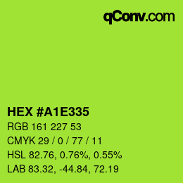 Color code: HEX #A1E335 | qconv.com