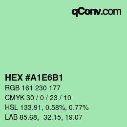 Color code: HEX #A1E6B1 | qconv.com