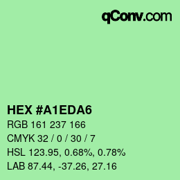 カラーコード: HEX #A1EDA6 | qconv.com