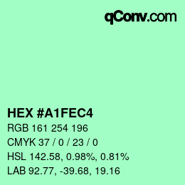 カラーコード: HEX #A1FEC4 | qconv.com
