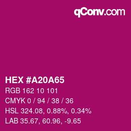 Color code: HEX #A20A65 | qconv.com