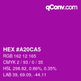 Color code: HEX #A20CA5 | qconv.com