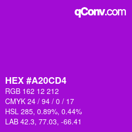 颜色代码: HEX #A20CD4 | qconv.com